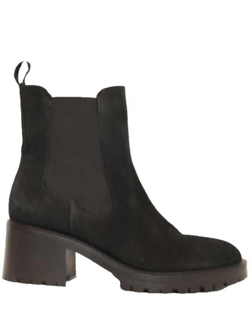 New! LA CANADIENNE Wave Suede Boot Black Size 9.5 M Cassie DD547